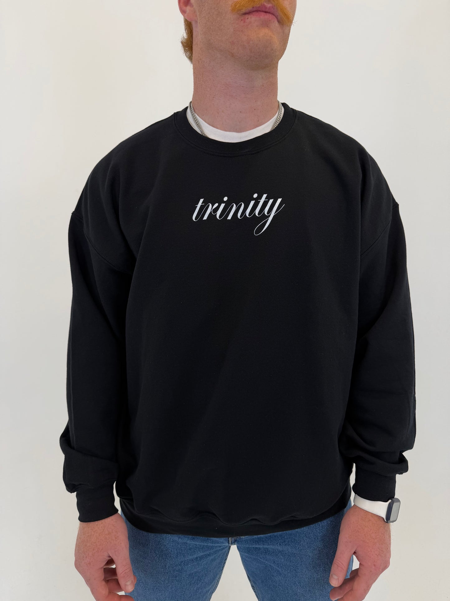 Jet Black “GOD DID” Crewneck Sweater