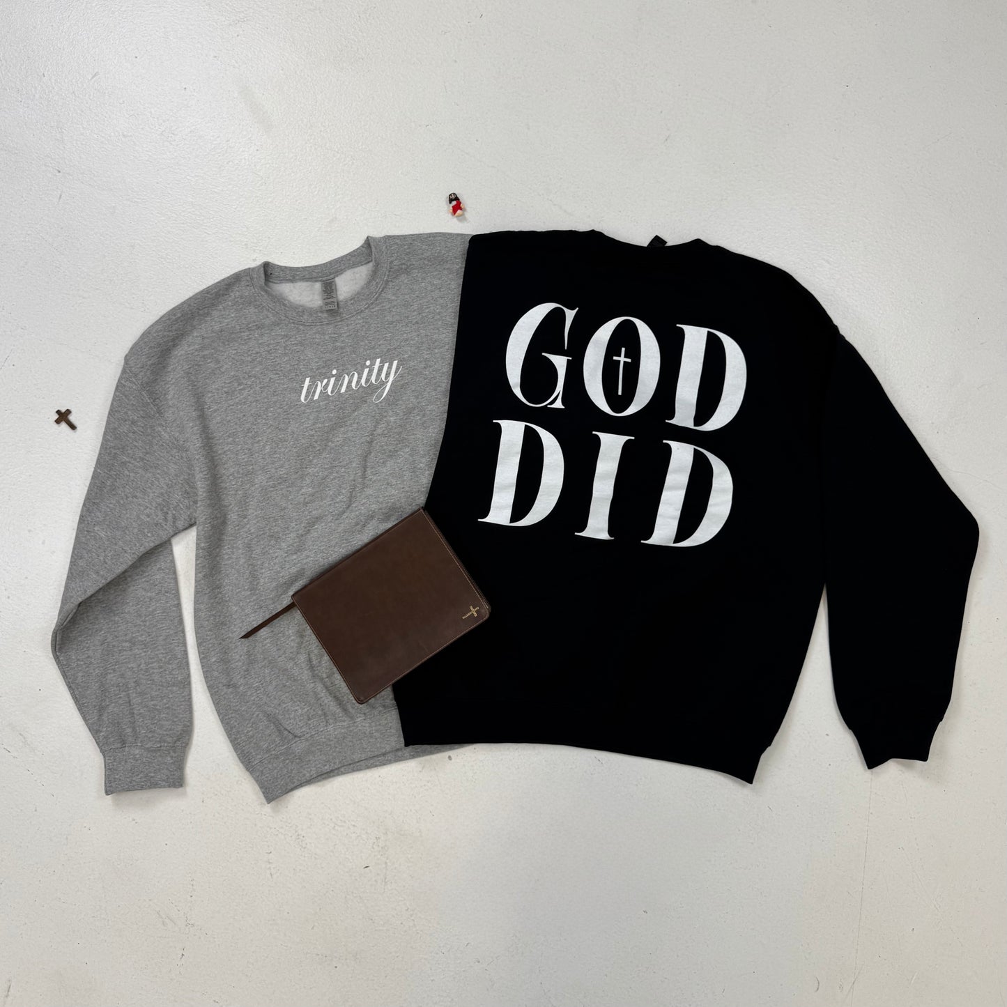 Jet Black “GOD DID” Crewneck Sweater
