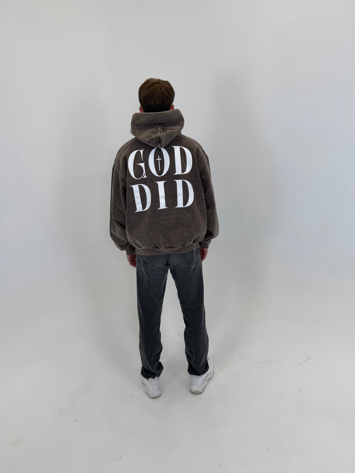 Washed Cocoa “GOD DID” Hoodie