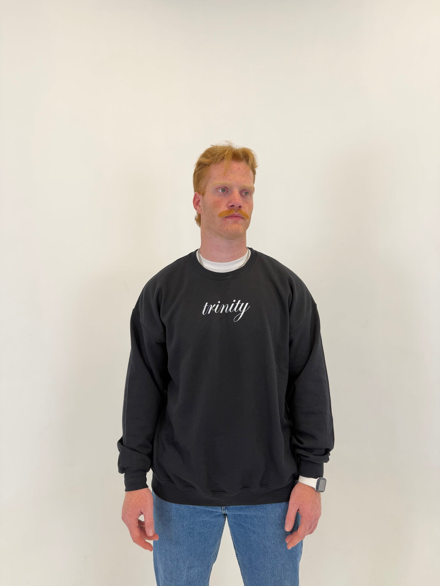 Jet Black “GOD DID” Crewneck Sweater