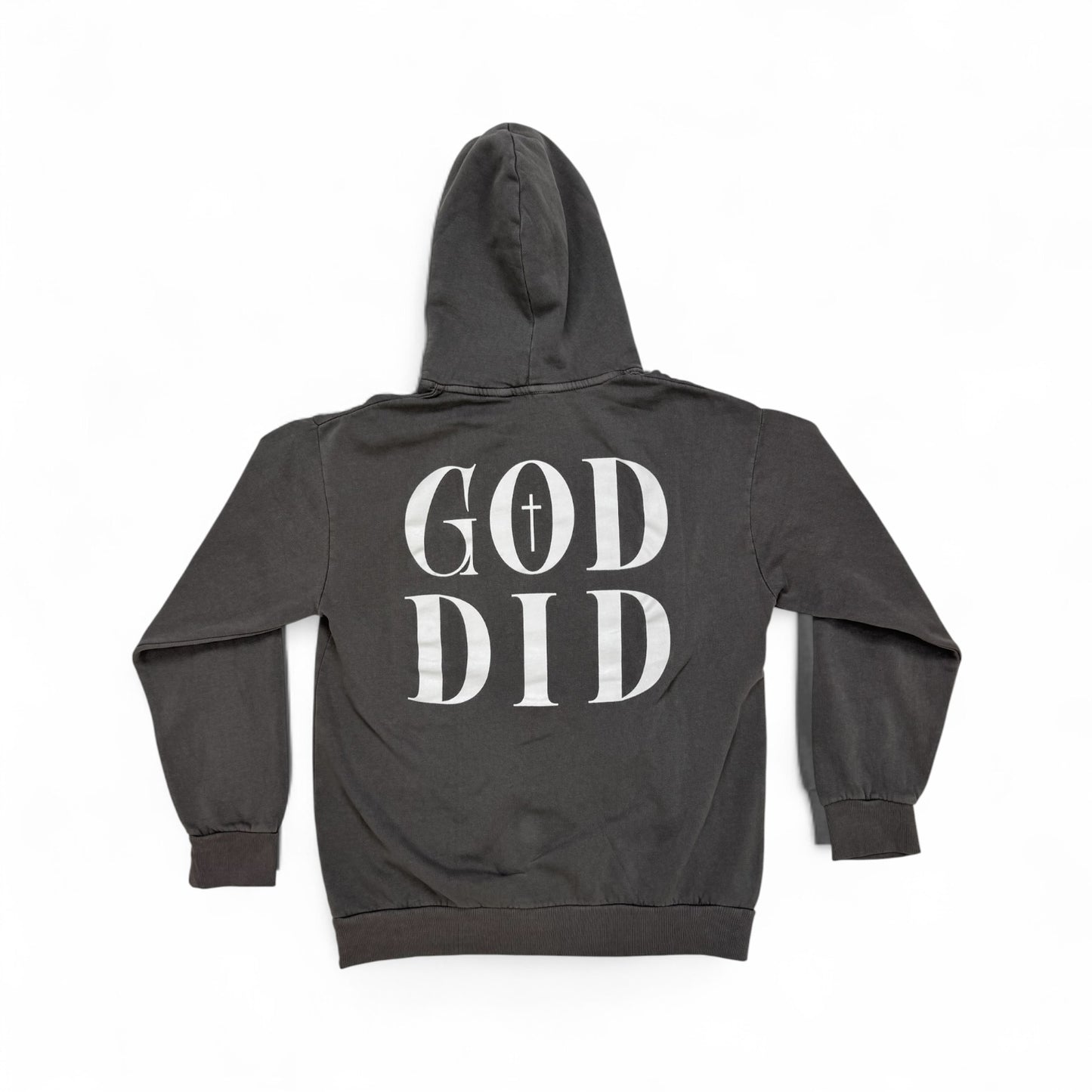 Vintage Gray “GOD DID” Hoodie